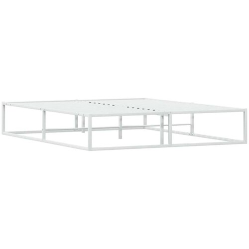 VidaXL Okvir kreveta bez madraca Bijeli 160x200 cm Metalni Slike