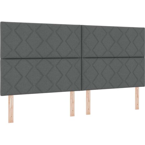 VidaXL Krevet u tamnosivoj boji 200x200 cm od tkanine Slike
