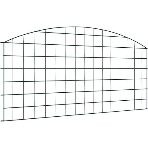vidaXL Komplet ograje za ribnik 5 pcs Zelena 100 x 50 cm Jeklo Cene