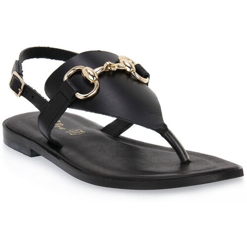 S.piero Sandali & Odprti čevlji BLACK FLAT SANDAL Črna Cene