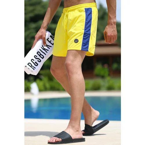 Madmext Swim Shorts - Yellow - Color block
