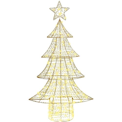 VidaXL Božićno drvce s 160 LED svjetlima Topla bijela 150 cm PET Slike