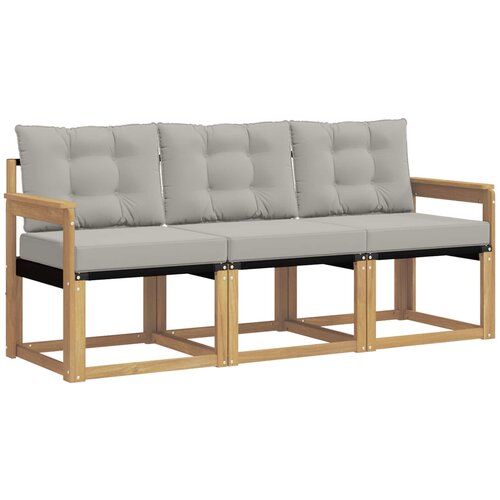 vidaXL Zunanja garnitura za sedenje 3 pcs Bela in svetlo siva, (5000280199) Cene