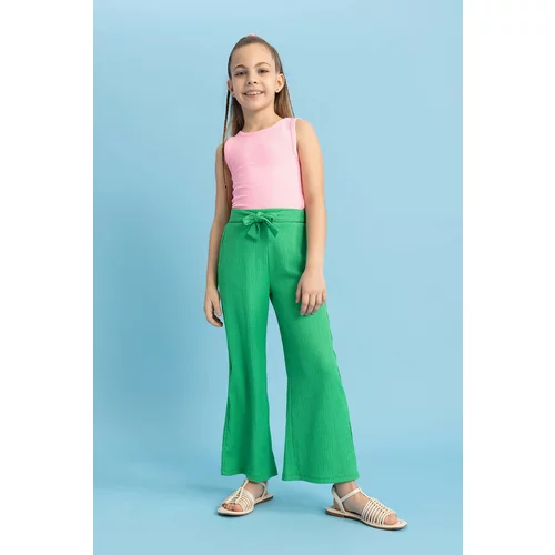 Defacto Girl's Wide Leg Crinkle Fabric Trousers