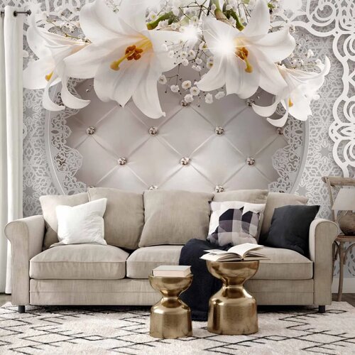  Foto tapeta - Lilies and Quilted Background 343x256 Cijene