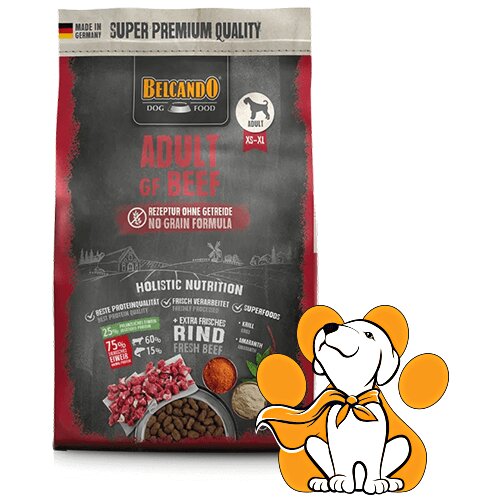 Belcando adult GF Beef 1kg, Premium Hrana za Intolerantne Pse od Govedine Slike