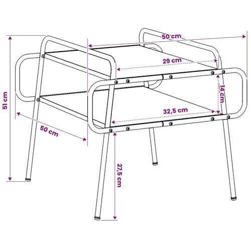  Stolić za kavu Siva Sonoma 50 x 50 x 51 cm Konstruirano drvo - Siva Sonoma 50 x 50 x 51 cm Slike