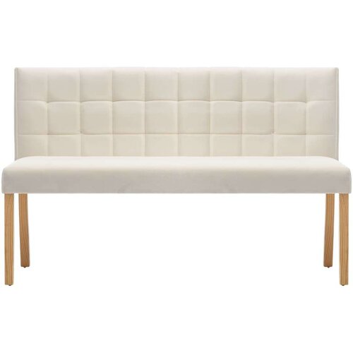VidaXL klupa od tkanine 140 cm krem Slike