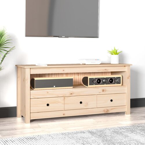 VidaXL TV ormarić 114 x 35 x 52 cm od masivne borovine Slike
