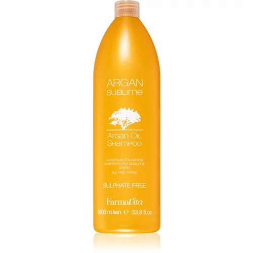 FarmaVita Argan Sublime šampon brez sulfatov z arganovim oljem 1000 ml
