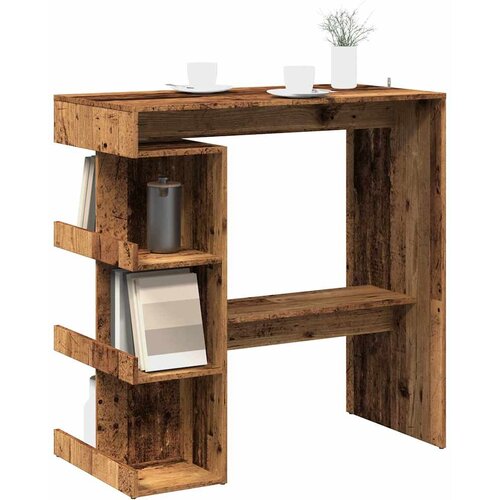  Barski stol sa policom za odlaganje Staro drvo 100x48x101,5 cm Cene