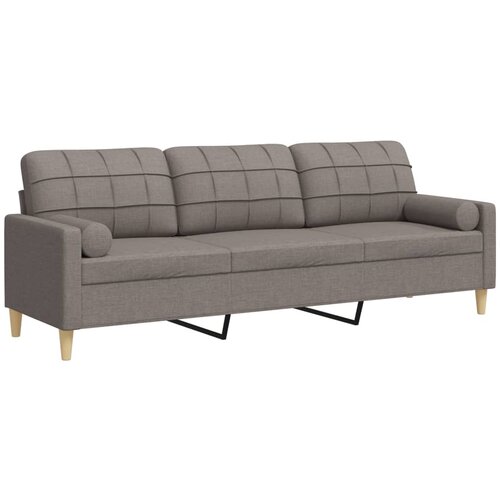 Maison Chic kavč - Sofa - Kanape trosed z okrasnimi blazinami taupe 210 cm blago, (21727360) Cene