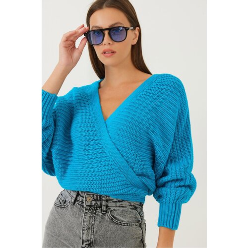 Bianco Lucci Women's Tie Detailed Knitwear Cardigan Cene