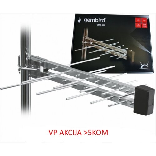 Gembird GMB-20E sa kutijom **Antena Loga UHF sa RF-Konektorom, 20elemenata, duzina 39cm, 6dB alu 562 Cene