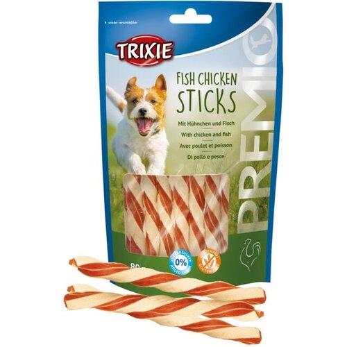 Trixie poslastica za pse - riblji i pileći štapići 80g Cene