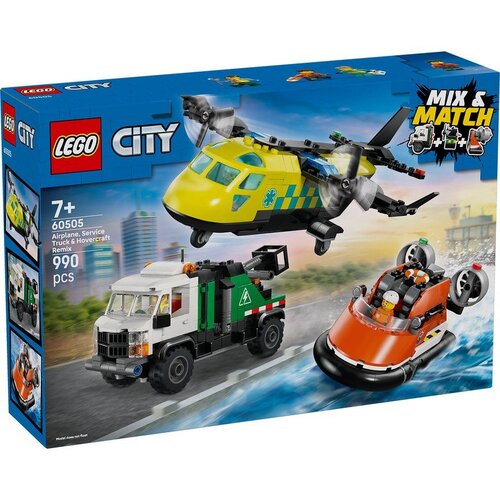 Lego City Remix Plane, Repair Truck and Hovercraft 60505 Cene