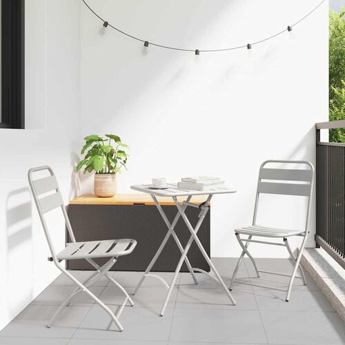  Sklopiva stolica za vrt 2 pcs Bež 42 x 52 x 82cm Cene