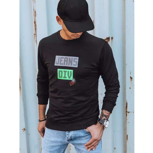 DStreet Black men&amp;#039;s sweatshirt with print BX5376 Slike