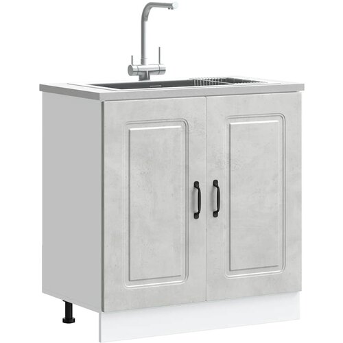 vidaXL Osnovna omarica za umivalnik Kalmar betonsko siv 80x46x81,5 cm Cene