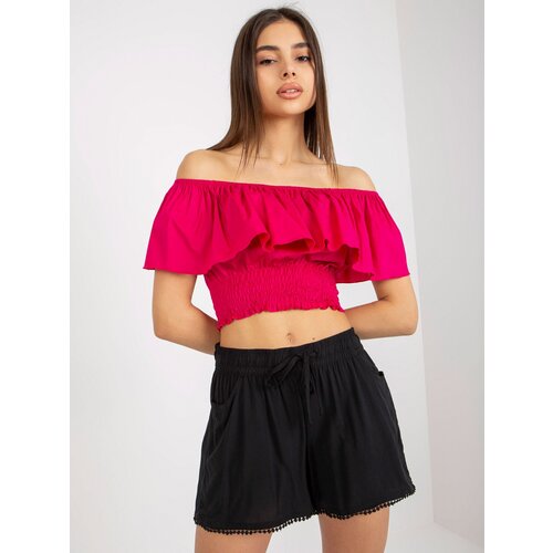 Fashion Hunters FRESH MADE short black casual shorts with tie Slike