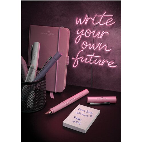  NOTES 14,5X21CM KARO 96L 100G S GUMICOM FABER CASTELL 100 278 26 ROZI Slike