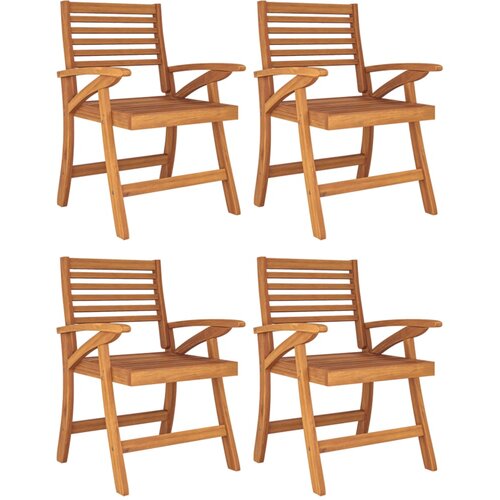  5-dijelni vrtni blagovaonski set od masivnog bagremovog drva Smeđa Dužina stola 150 cm Slike