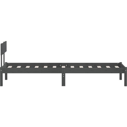  Okvir za krevet od masivne borovine sivi 100 x 200 cm Slike