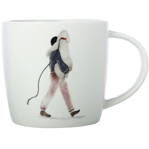 Maxwell williams Bela porcelanasta skodelica 400 ml Walking The Dog – Cene
