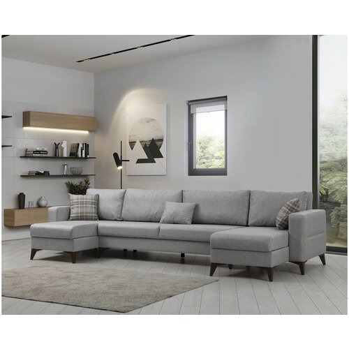 Atelier Del Sofa kristal 3+Corner v2 - light grey light grey corner sofa-bed Slike