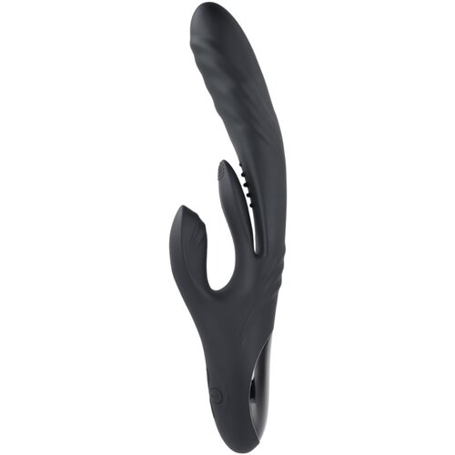 Playboy Brzi Zeko - akumulatorski vibrator s klitorisom (crni) Cijene