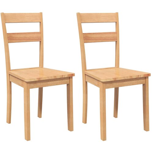 Maison Chic Jedilni stoli - Vzorci stoli 2 kosa Naravni masivni lesni kavčuk A362, (22031706) Cene