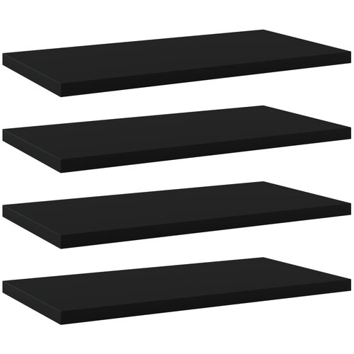 VidaXL Dodatne police za omaro 4 kosi črne 40x20x1,5 cm iverna plo&amp;scaron;ča, (21011913) Slike