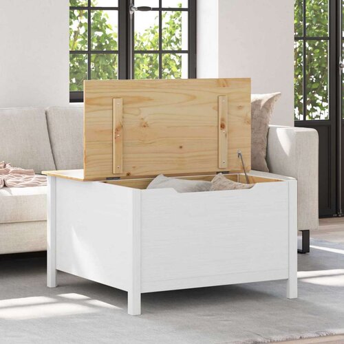  Stolić za kavu s ladicama Bijela i medeno smeđa 79.5 x 79.5 x 49 cm - Bijela i medeno smeđa Slike