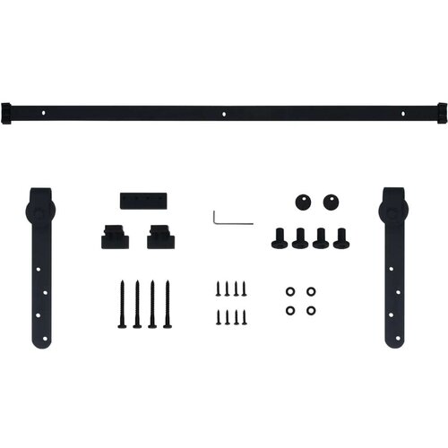 VidaXL Mini pribor za klizna vrata ormarića od ugljičnog čelika 122 cm Slike
