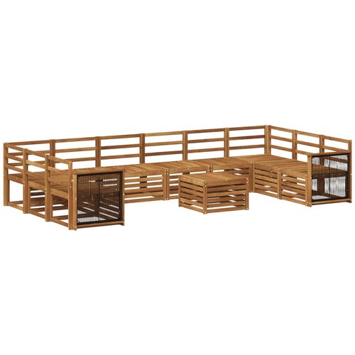 vidaXL Zunanja garnitura za sedenje 8 pcs Naravna Masiven les akacije, (5000281963) Cene