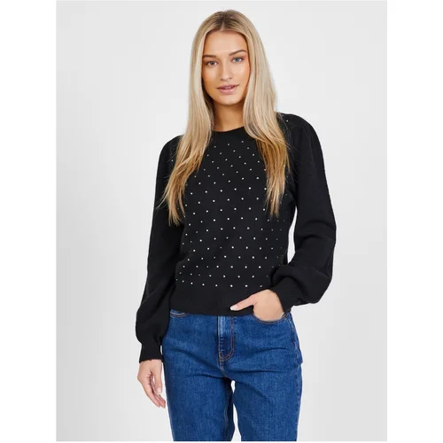 Liu Jo Black Women's Patterned Sweater with Balloon Sleeves - Women