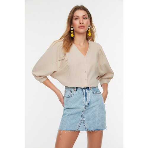 Trendyol Stone Balloon Sleeve Shirt Slike