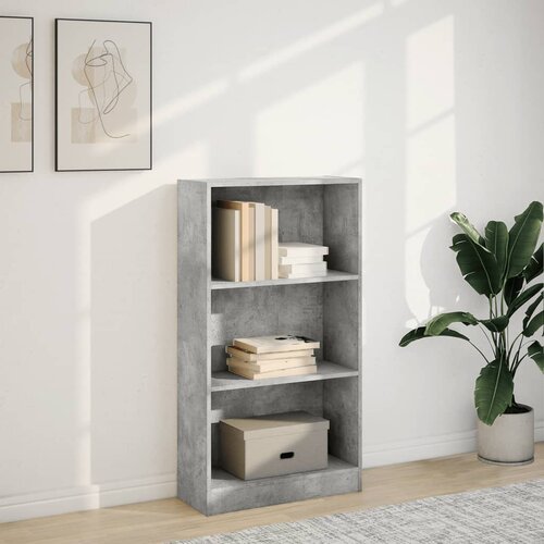  Regal za knjige boja betona 60x24x109 cm konstruirano drvo Slike