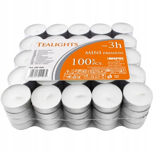  XXL set 100 parafinskih čajnih svečk 3ure Cene