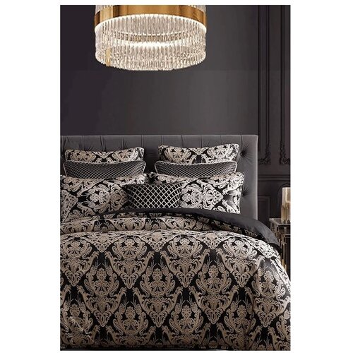 Mila Home Rjava posteljnina za zakonsko posteljo/podalj&amp;scaron;ana iz renforce bombaža z rjuho/4-delna 200x220 cm Damask &amp;ndash; Slike
