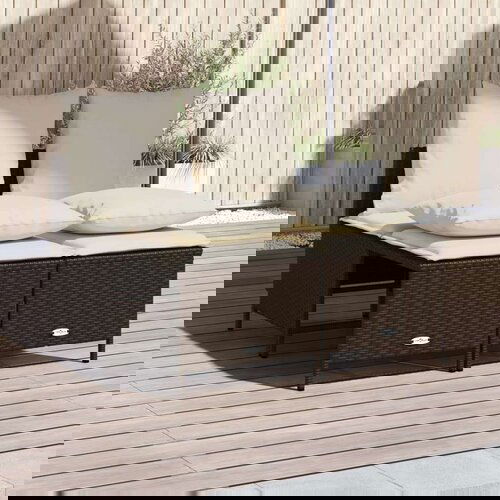  4-dijelni set vrtnih sofa od poliratana s jastucima smeđi Cijene