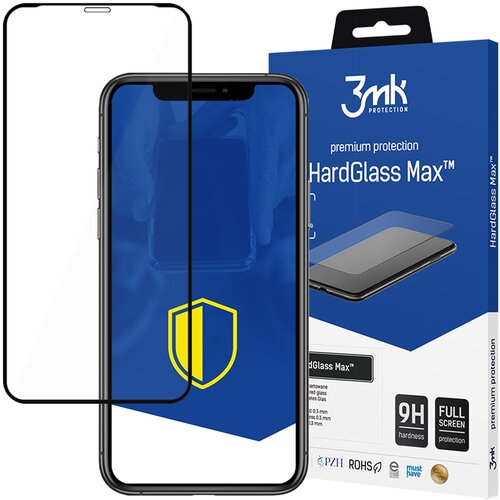 3mk APPLE IPHONE XR/11 BLACK - HARDGLASS MAX, (22002182) Slike