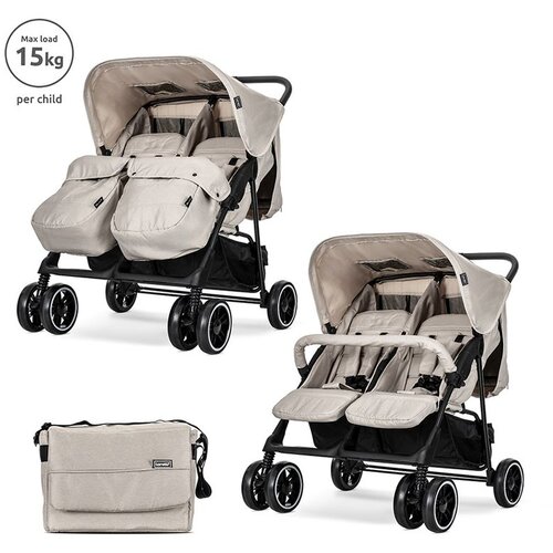 Lorelli kolica za blizance Twin, Beige Slike