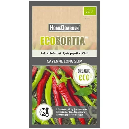 HOMEOGARDEN Sjeme povrća Ecosortia ljuta paprika (Botanički opis: Cayenne long slim)