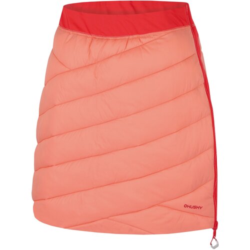 Husky Women's reversible winter skirt Freez L light orange/red Slike