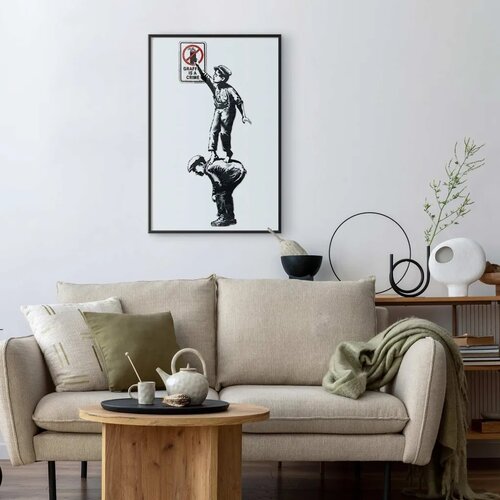  Plakat - Graffiti is a Crime 21x30 Crni okvir Slike