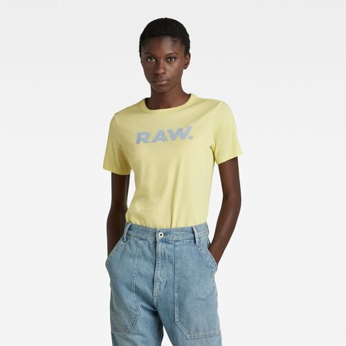 G-star T-shirt - RAW. Slim R T WMN YELLOW Slike