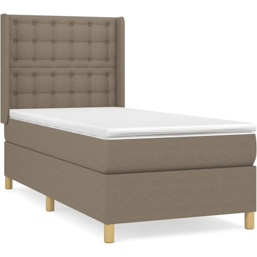 VidaXL Box spring postelja z vzmetnico taupe 80x200 cm blago, (20897387) Slike