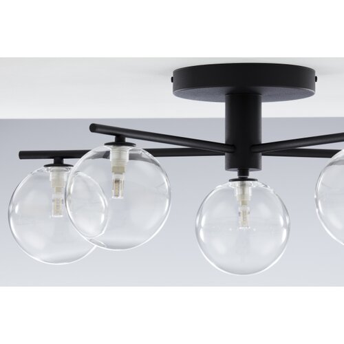 Jupiter 2046 - plafonska visilica prato 5xG9/10W/230V crna/prozirna Slike