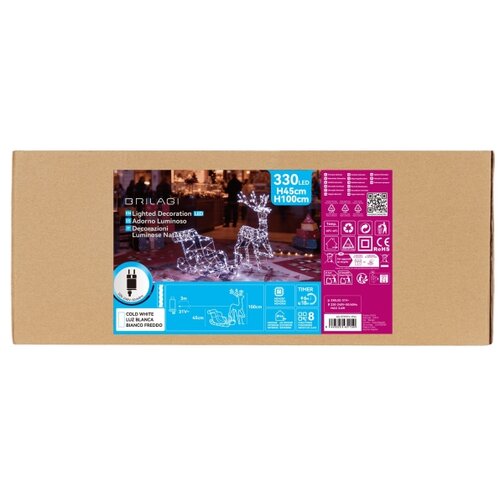  BRILAGI-LED Spolja&amp;scaron;nja božićna dekoracija LED/3,6W/8 funkcija 100 cm IP44 hladna bela Slike